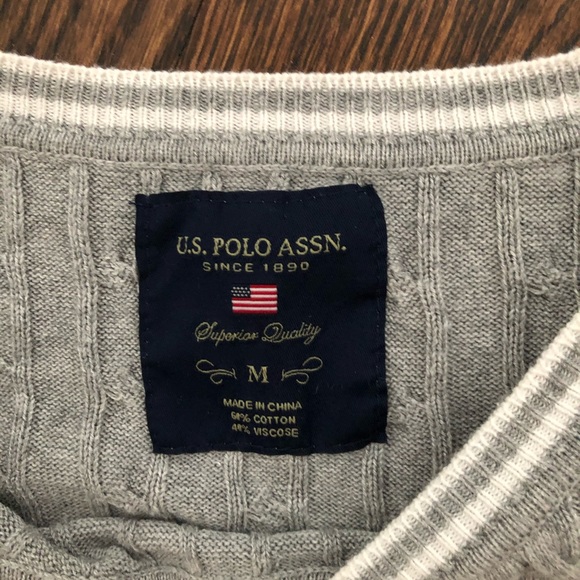 U.S Polo Assn. Grey knit sweater - Picture 2 of 4